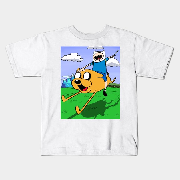 Adventure Time Kids T-Shirt by MunMan